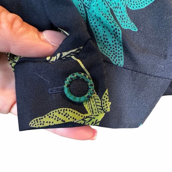 VTG Ali Miles SZ 14 Rayon USA Art-to-wear Button Down Tunic Blouse Geometric - Picture 11 of 16